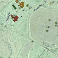 Second close-up of the map of Batavia, Ohio print showing more streets and buildings