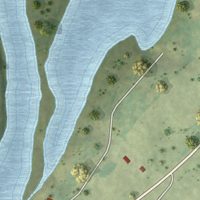 Second close-up of the map of Bath, Illinois print showing more streets and buildings
