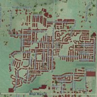 Second close-up of the map of Battle Ground, Washington print showing more streets and buildings