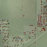 Second close-up of the map of Battle Mountain, Nevada print showing more streets and buildings