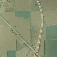 Second close-up of the map of Bay, Arkansas print showing more streets and buildings