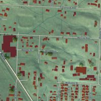 Second close-up of the map of Bay City, Oregon print showing more streets and buildings