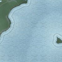 Second close-up of the map of Bay de Noc, Michigan print showing more streets and buildings