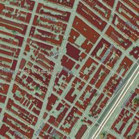 Second close-up of the map of Bay Ridge, New York print showing more streets and buildings