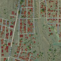 Second close-up of the map of Bayard, New Mexico print showing more streets and buildings