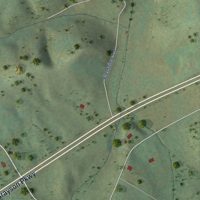 Second close-up of the map of Baywood, Virginia print showing more streets and buildings