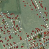 Second close-up of the map of Beach City, Ohio print showing more streets and buildings
