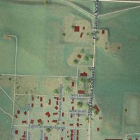 Second close-up of the map of Beach, North Dakota print showing more streets and buildings