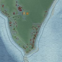 Second close-up of the map of Beach, Washington print showing more streets and buildings