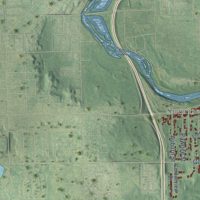 Second close-up of the map of Beadle Lake, Michigan print showing more streets and buildings