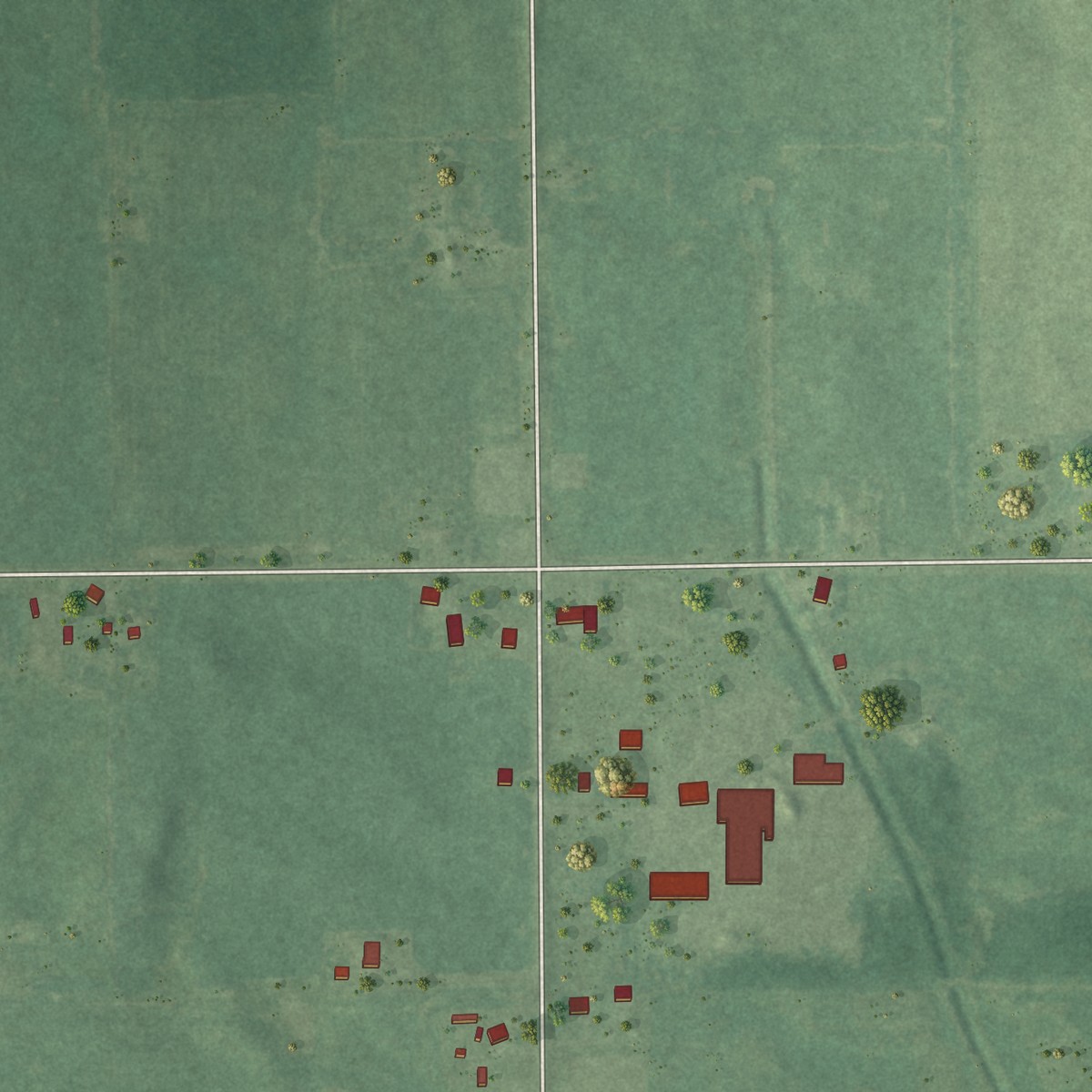 Second close-up of the map of Beal City, Michigan print showing more streets and buildings