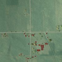 Second close-up of the map of Beal City, Michigan print showing more streets and buildings