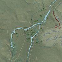 Second close-up of the map of Beale AFB, California print showing more streets and buildings