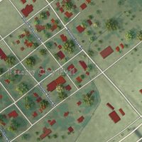 Second close-up of the map of Beasley, Texas print showing more streets and buildings