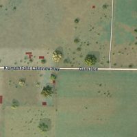 Second close-up of the map of Beatty, Oregon print showing more streets and buildings