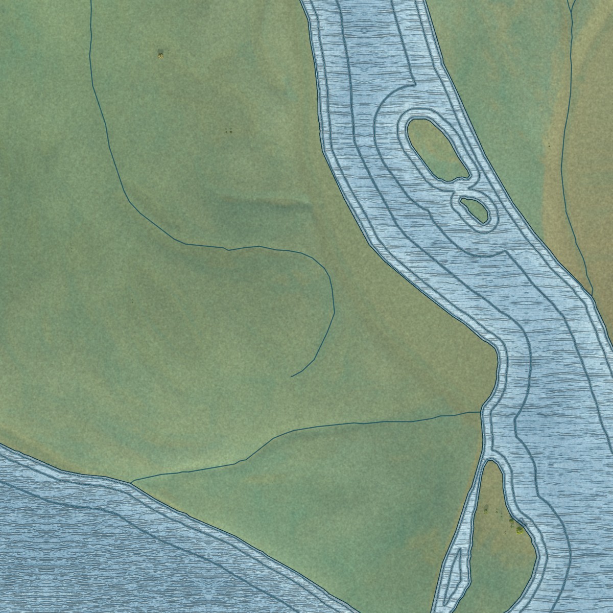 Second close-up of the map of Beaver, Alaska print showing more streets and buildings