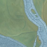 Second close-up of the map of Beaver, Alaska print showing more streets and buildings