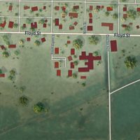 Second close-up of the map of Beaver City, Nebraska print showing more streets and buildings