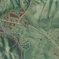 Second close-up of the map of Beaver, West Virginia print showing more streets and buildings