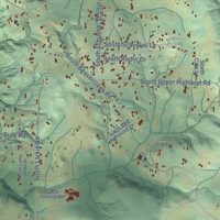 Second close-up of the map of Beavercreek, Oregon print showing more streets and buildings