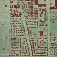 Second close-up of the map of Bee Ridge, Florida print showing more streets and buildings