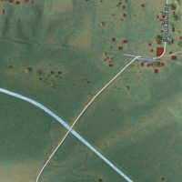 Second close-up of the map of Beech Bluff, Tennessee print showing more streets and buildings