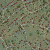 Second close-up of the map of Beech Mountain Lakes, Pennsylvania print showing more streets and buildings