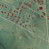 Second close-up of the map of Beechmont, Kentucky print showing more streets and buildings