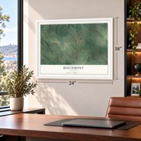 Beechmont, Kentucky map, 18 x 24 inch print in a white frame in a home office
