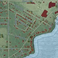 Second close-up of the map of Beechwood, Michigan print showing more streets and buildings