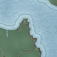 Second close-up of the map of Beekmantown, New York print showing more streets and buildings