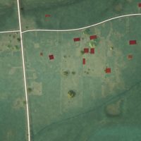 Second close-up of the map of Belcher, Louisiana print showing more streets and buildings