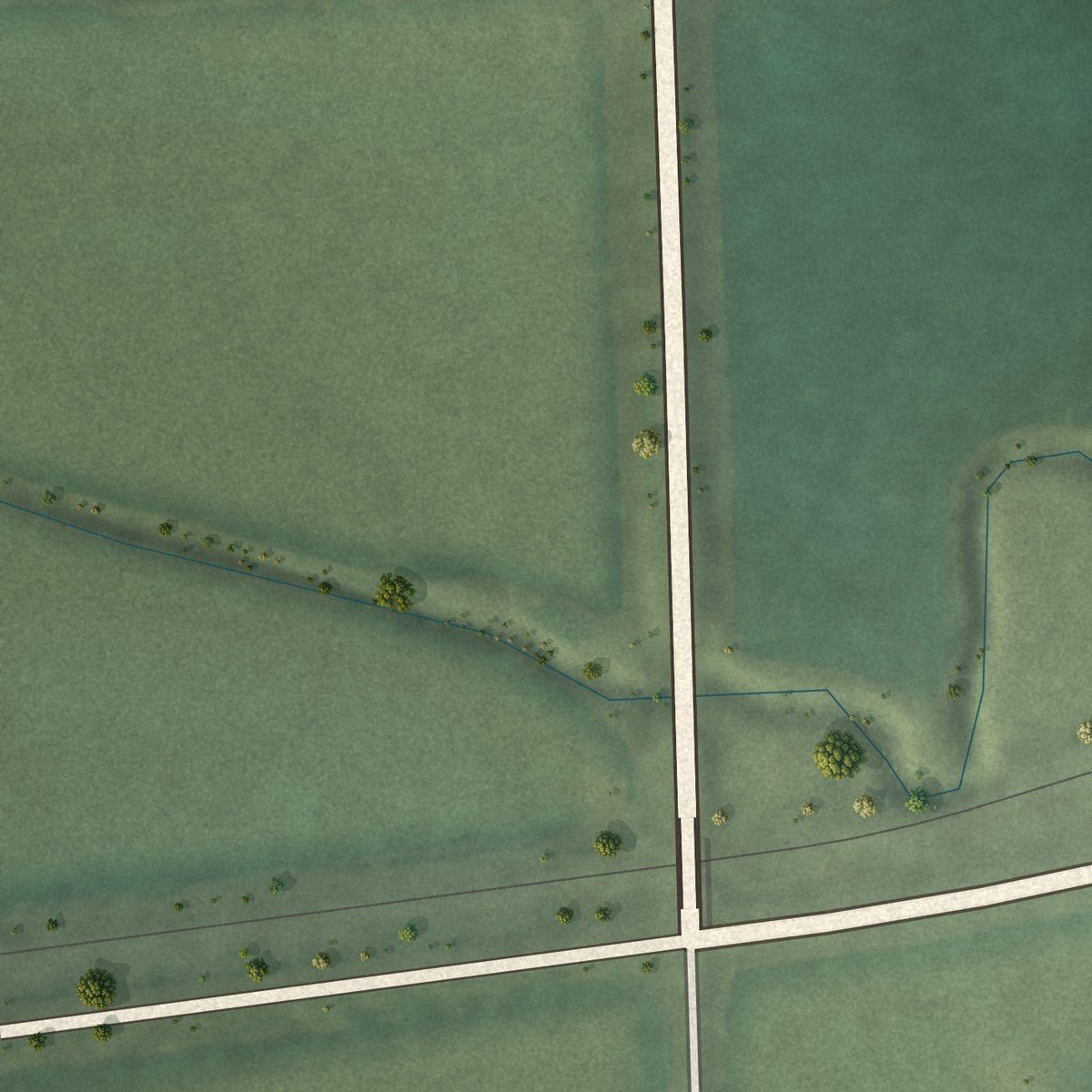 Second close-up of the map of Belden, Nebraska print showing more streets and buildings