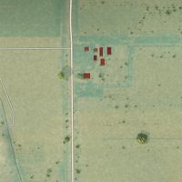 Second close-up of the map of Belfry, Montana print showing more streets and buildings