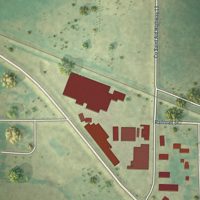 Second close-up of the map of Belgrade, Minnesota print showing more streets and buildings