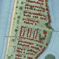 Second close-up of the map of Belleair Beach, Florida print showing more streets and buildings