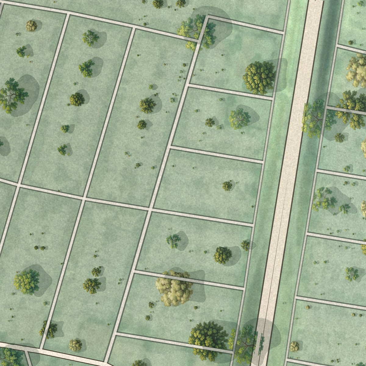 Second close-up of the map of Bellerose Terrace, New York print showing more streets and buildings