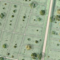 Second close-up of the map of Bellerose Terrace, New York print showing more streets and buildings