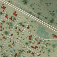 Second close-up of the map of Bellevue, Texas print showing more streets and buildings