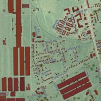 Second close-up of the map of Bellwood, Virginia print showing more streets and buildings
