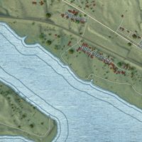 Second close-up of the map of Belmar, Nebraska print showing more streets and buildings