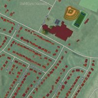 Second close-up of the map of Belvidere, New Jersey print showing more streets and buildings
