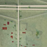 Second close-up of the map of Belvidere, South Dakota print showing more streets and buildings