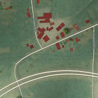 Second close-up of the map of Belvidere, Tennessee print showing more streets and buildings