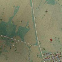 Second close-up of the map of Ben Arnold, Texas print showing more streets and buildings