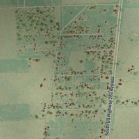 Second close-up of the map of Ben Bolt, Texas print showing more streets and buildings