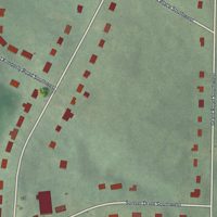 Second close-up of the map of Ben Hill Terrace, Georgia print showing more streets and buildings