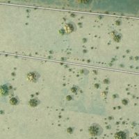 Second close-up of the map of Benjamin Perez, Texas print showing more streets and buildings
