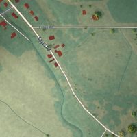 Second close-up of the map of Benoit, Mississippi print showing more streets and buildings