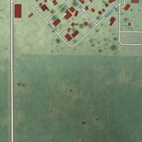 Second close-up of the map of Benson, Illinois print showing more streets and buildings